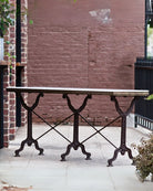 Ingrid Long Marble Bistro Table - Tables - Hello Norden