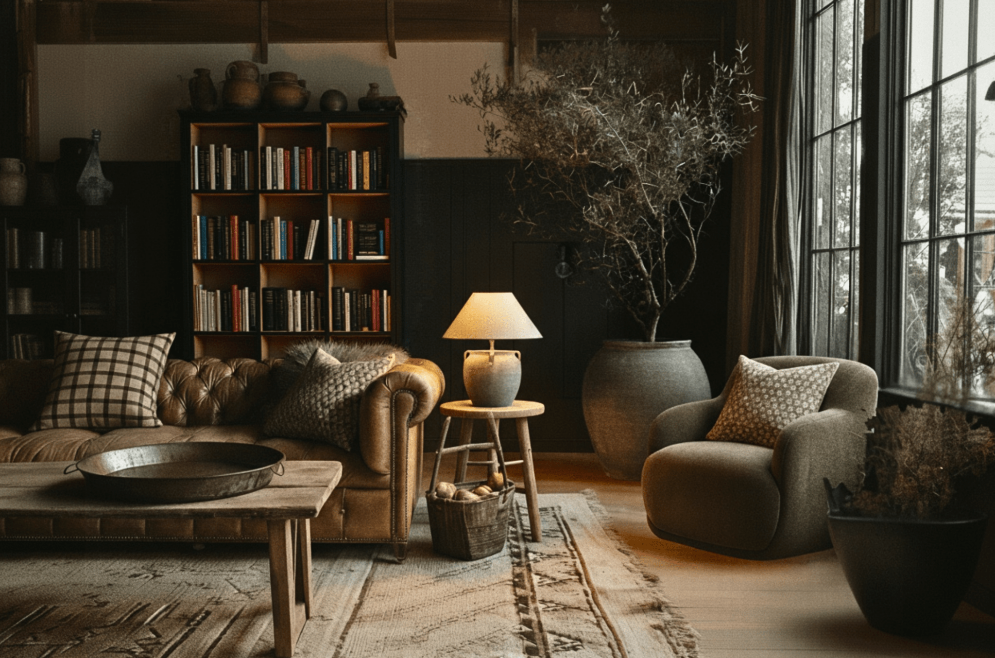 tall_black_metal bookcase_with_glass_doors_oak_interior_modern_Hello_Norden