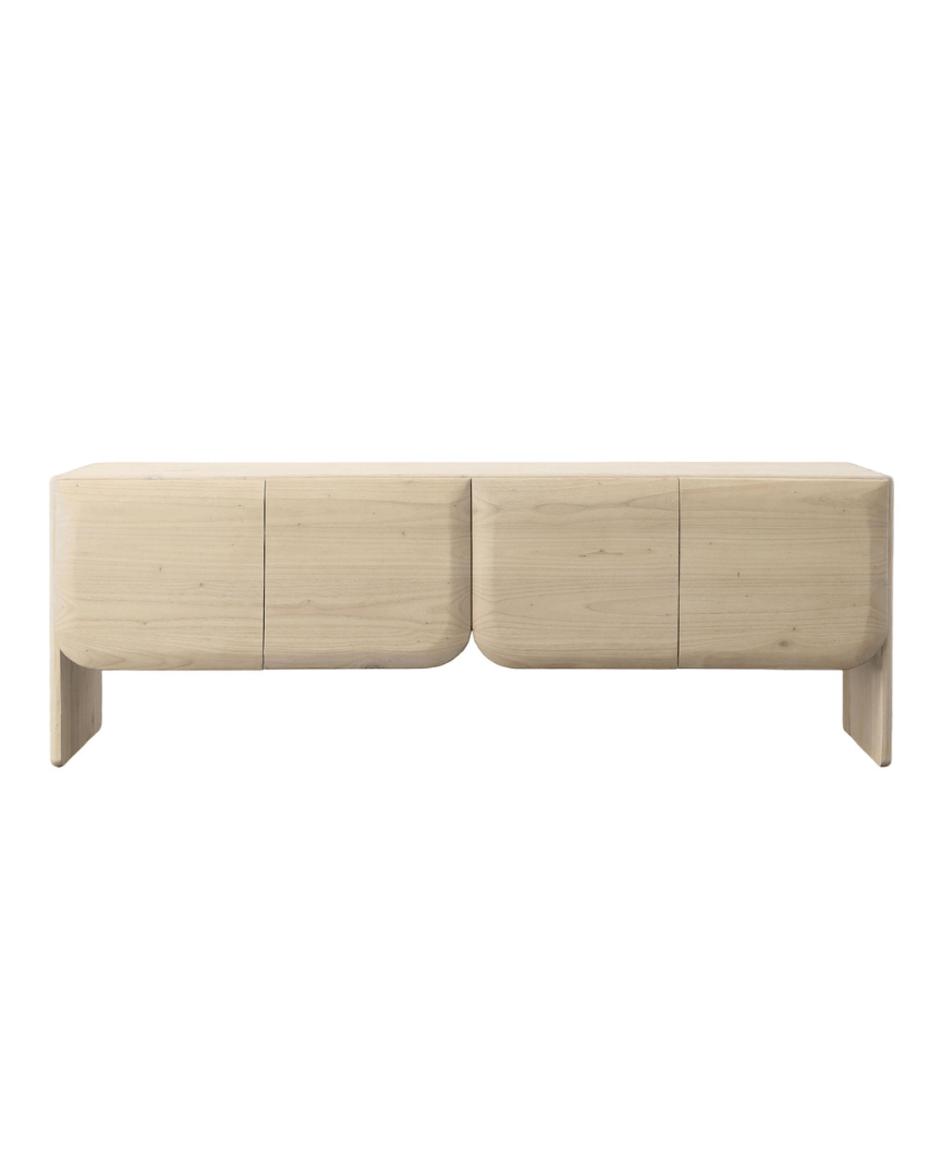 Kasper Curved Wood Sideboard - Consoles - Hello Norden
