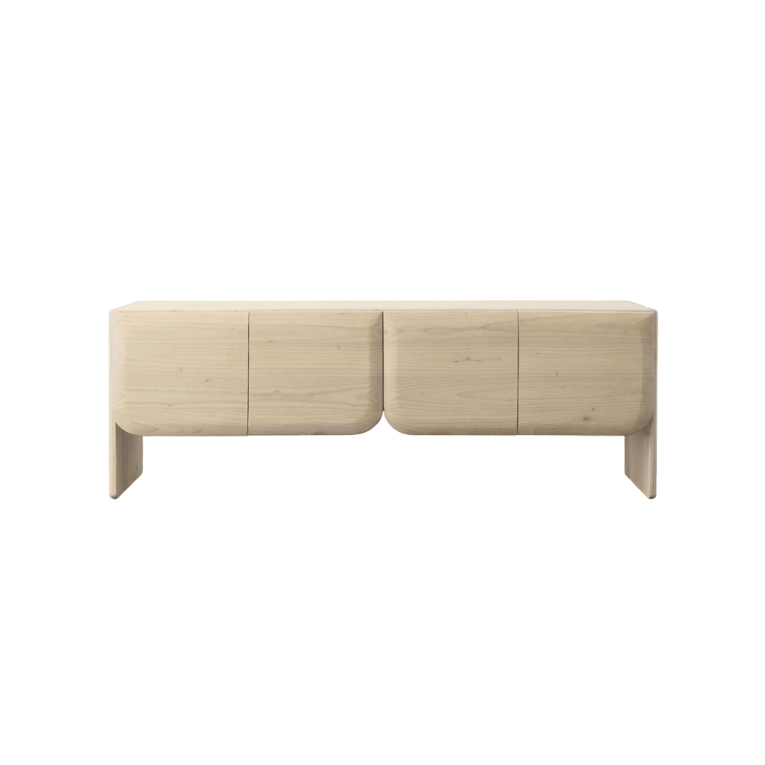 Kasper Curved Wood Sideboard - Consoles - Hello Norden