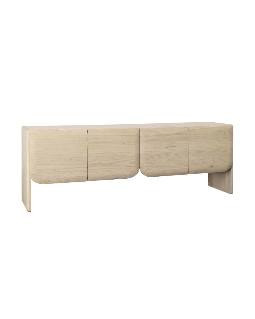 Kasper Curved Wood Sideboard - Consoles - Hello Norden