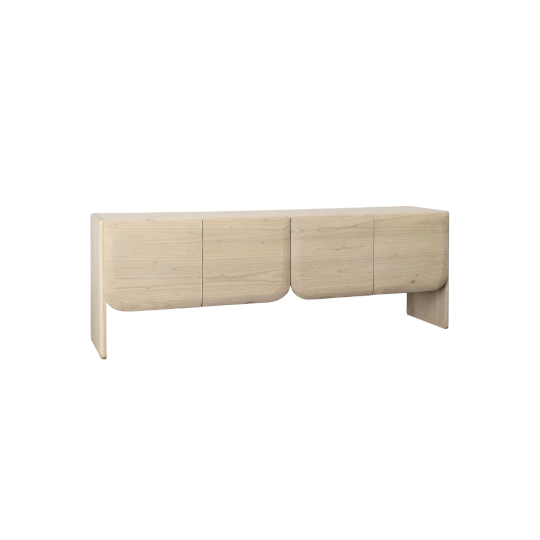 Kasper Curved Wood Sideboard - Consoles - Hello Norden