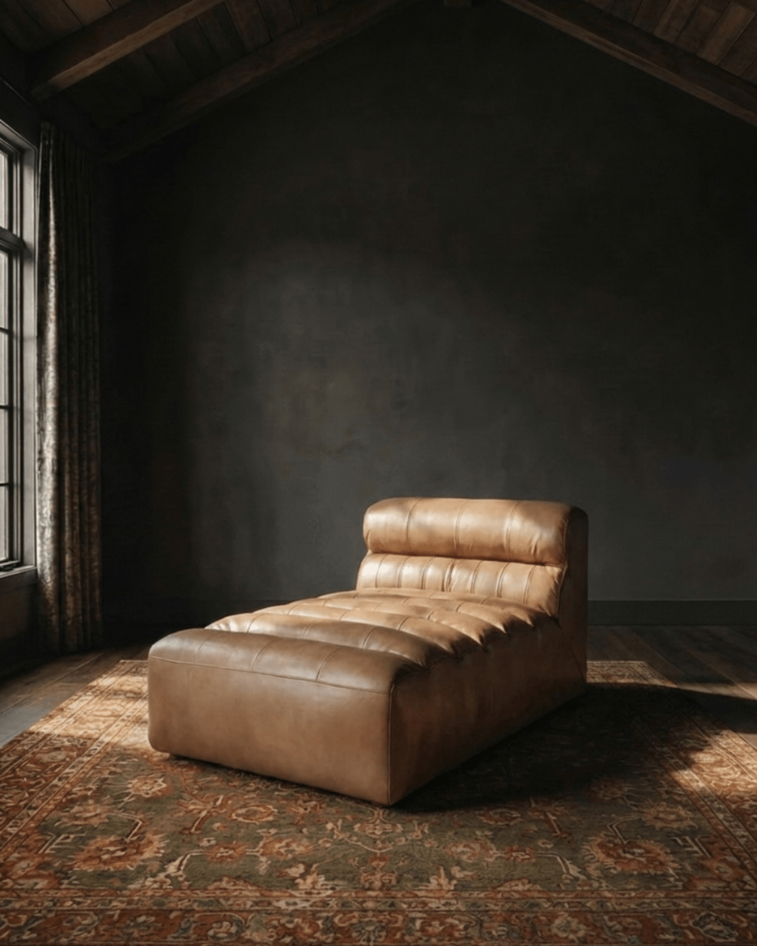 Rainor Leather Chaise - Lounge Chairs - Hello Norden