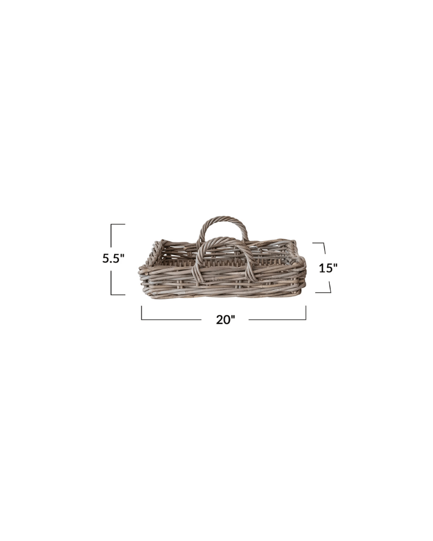 Leia Rattan Tray - Tray - Hello Norden