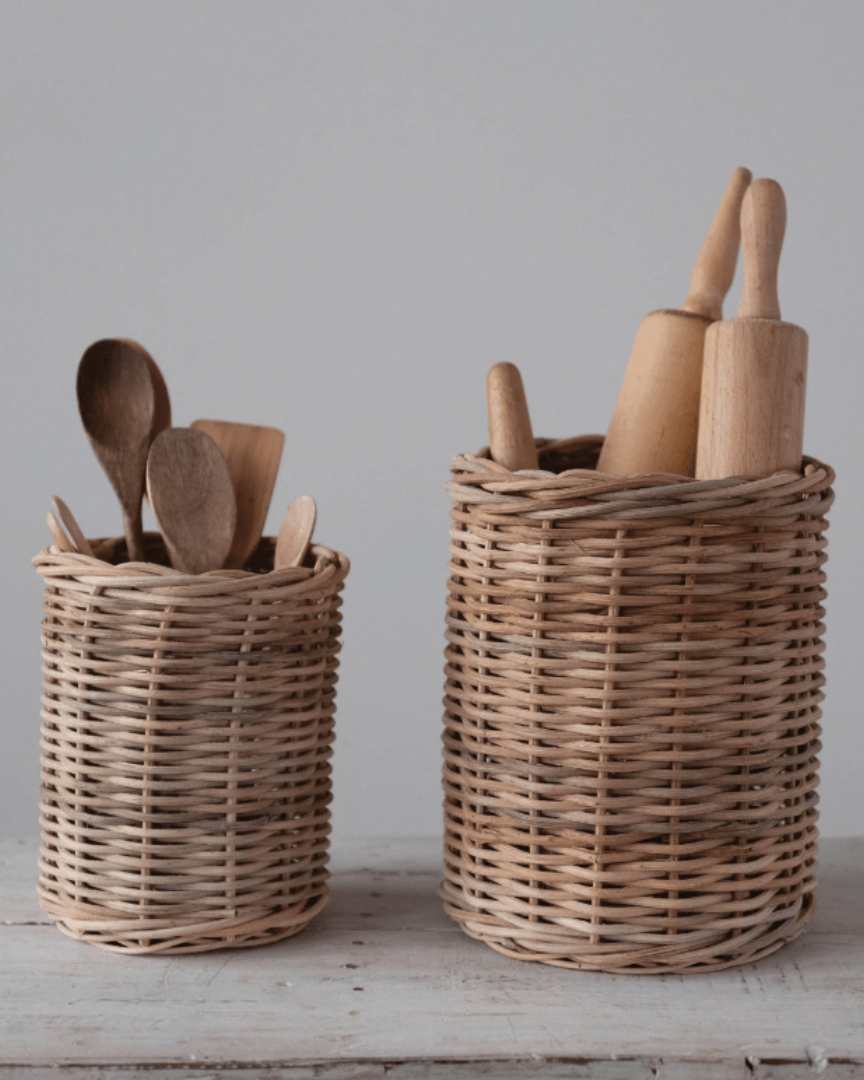 Liv Hand Woven Wicker Basket - Baskets & Storage - Hello Norden