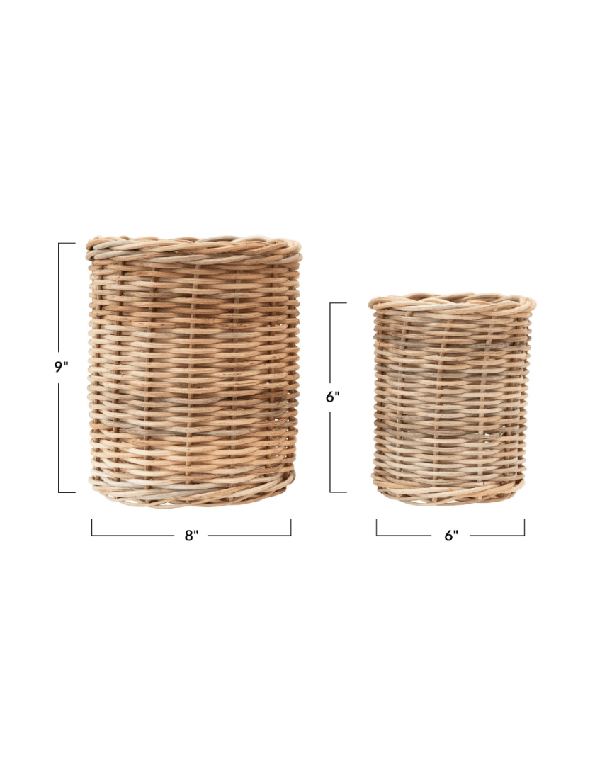Liv Hand Woven Wicker Basket - Baskets & Storage - Hello Norden