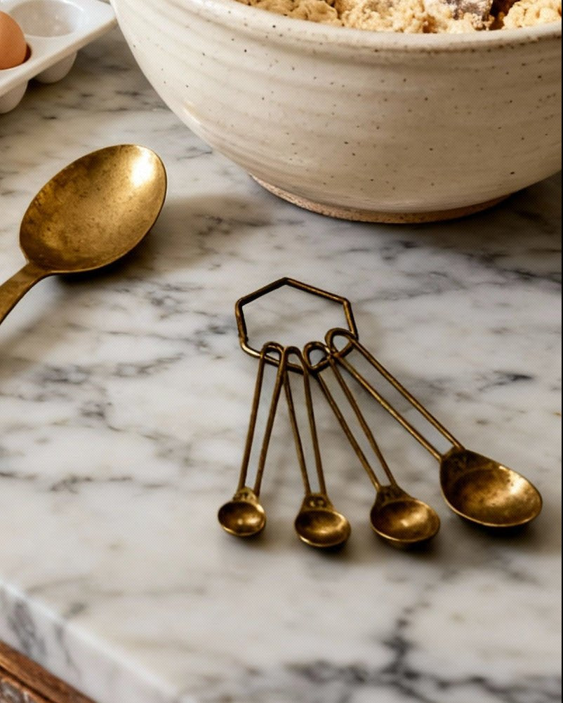 Livia Brass Measure Spoons - Measuring Spoons - Hello Norden