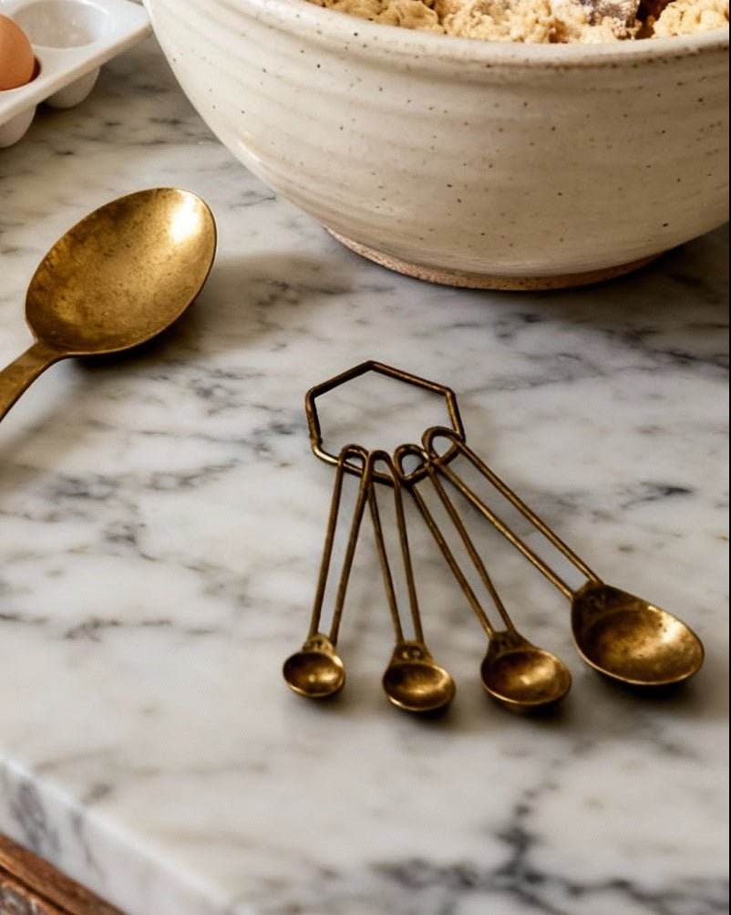 Livia Brass Measure Spoons - Measuring Spoons - Hello Norden