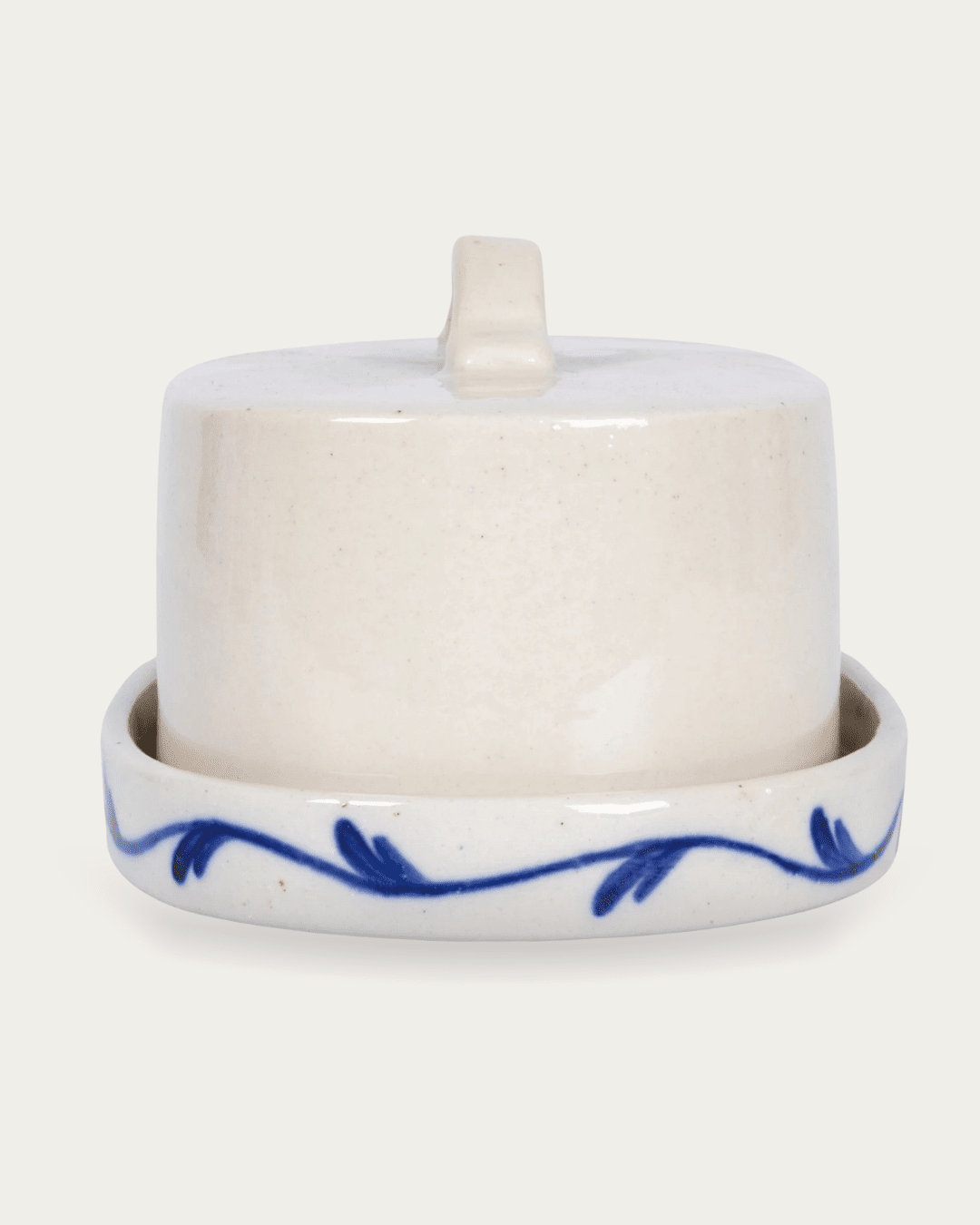 Milja Hand - Painted Stoneware Butter Dish - Kitchen & Dining - Hello Norden