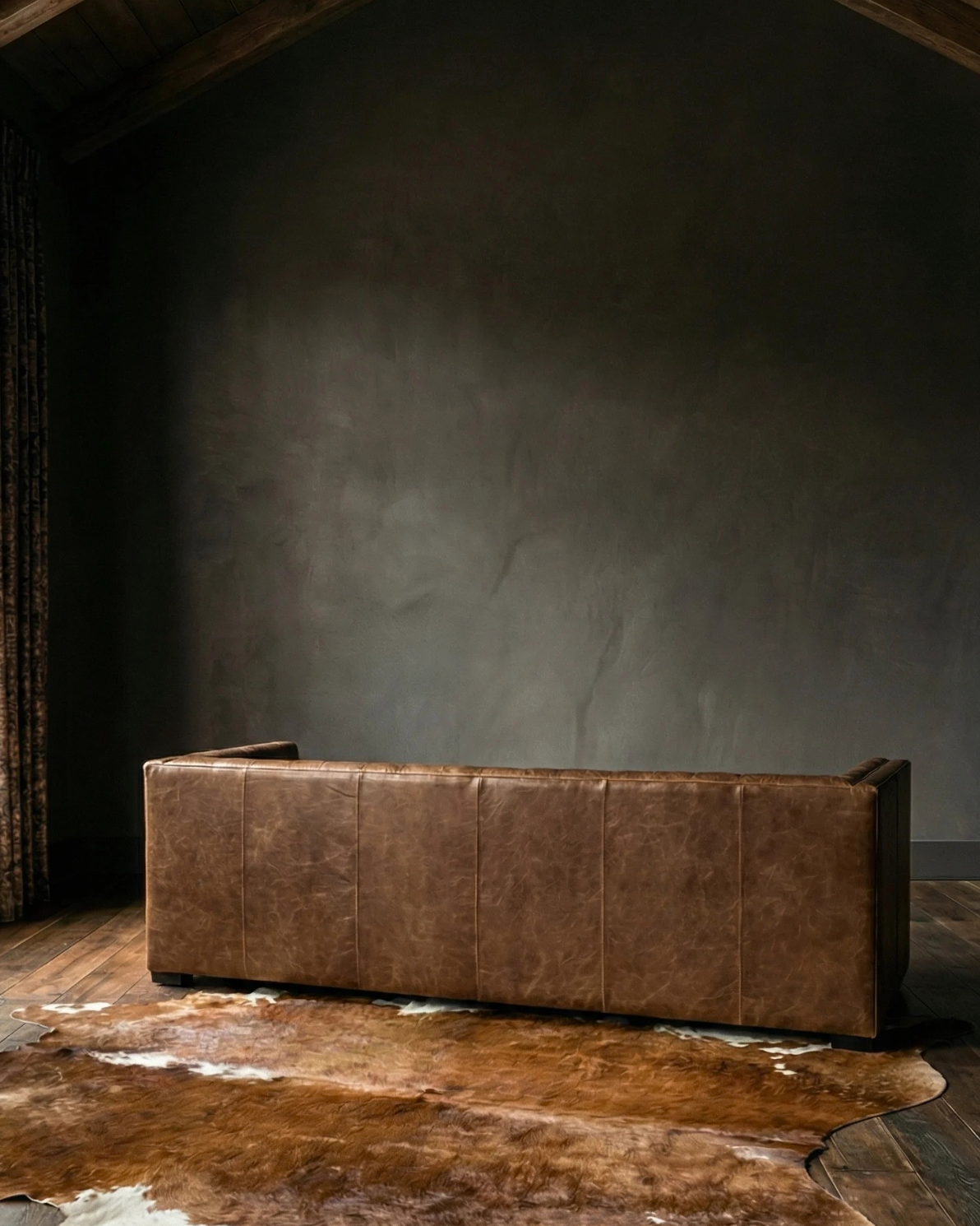 modern slim chesterfield sofa couch custom living room furniture Hello Norden leather tan caramel