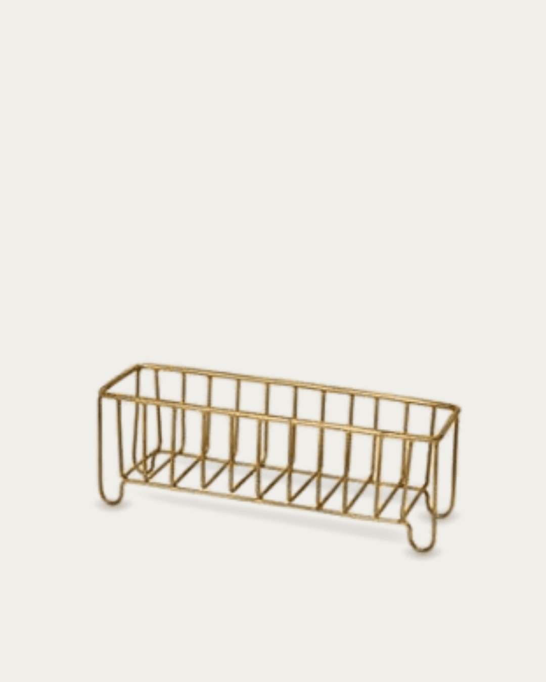 Narrow Brass Wire Basket - Baskets & Storage - Hello Norden