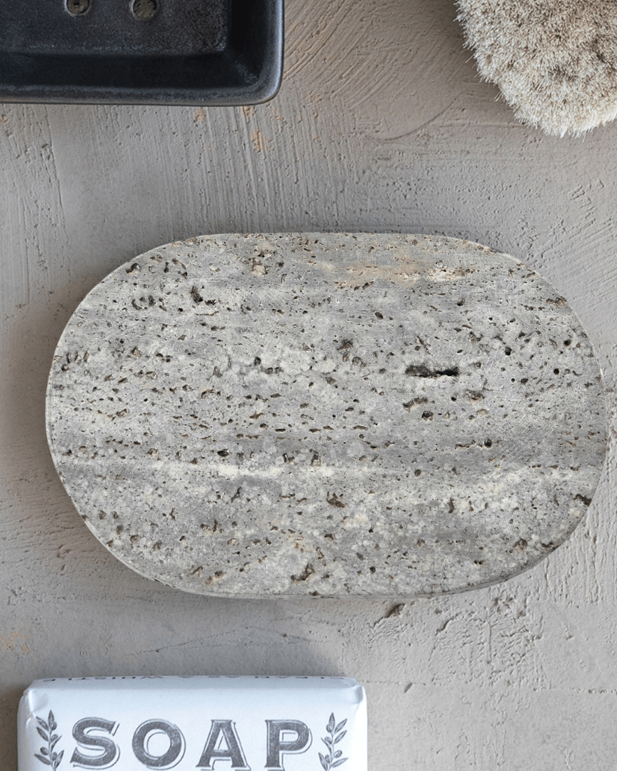 Nels Travertine Soap Dish - Soap Dish - Hello Norden