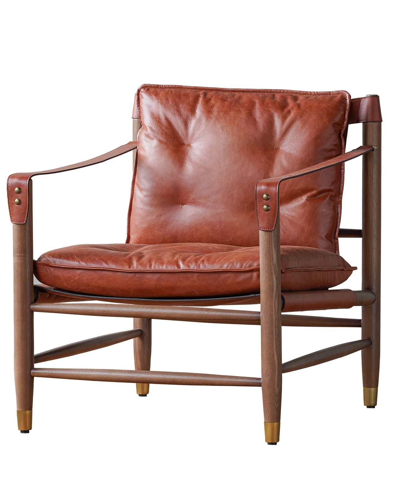 Njala Leather Lounge Chair - Arm Chairs - Hello Norden