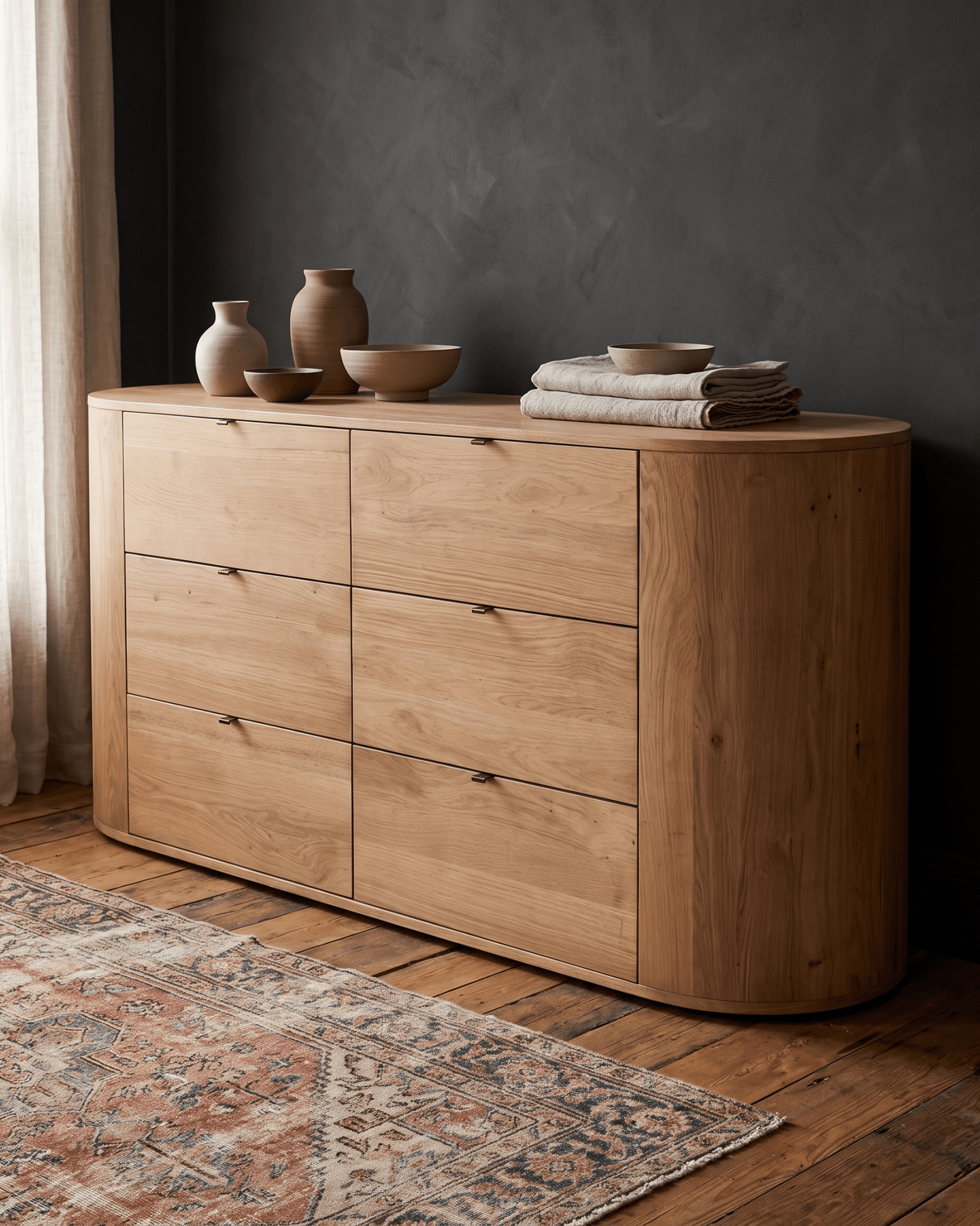 bedroom furniture modern mountain dresser Hello Norden - Olafur Dresser, styled in a modern rustic room