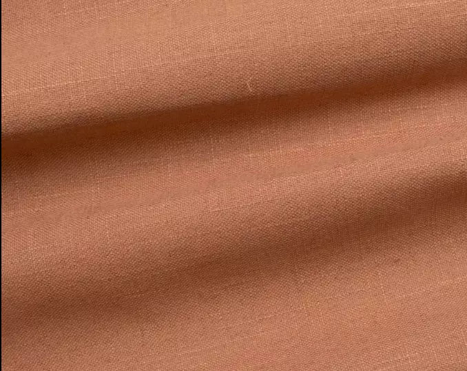 Palmer Salmon Eco-Performance Linen fabric swatch