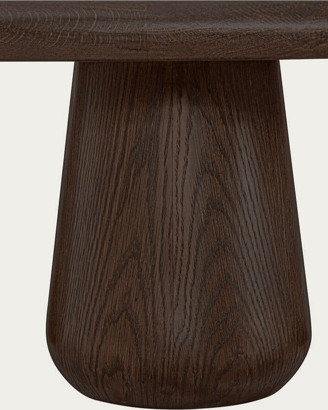 living room furniture modern mountain top edge frame and base: solid oak coffee table Hello Norden - Petter Coffee Table Dark, detail view