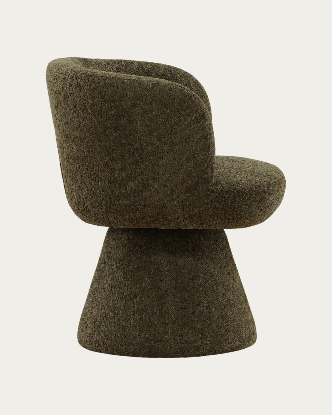 dining room furniture modern mountain woven chenille fabric dining chair Hello Norden - Ragna Swivel Dining Chair, detail view