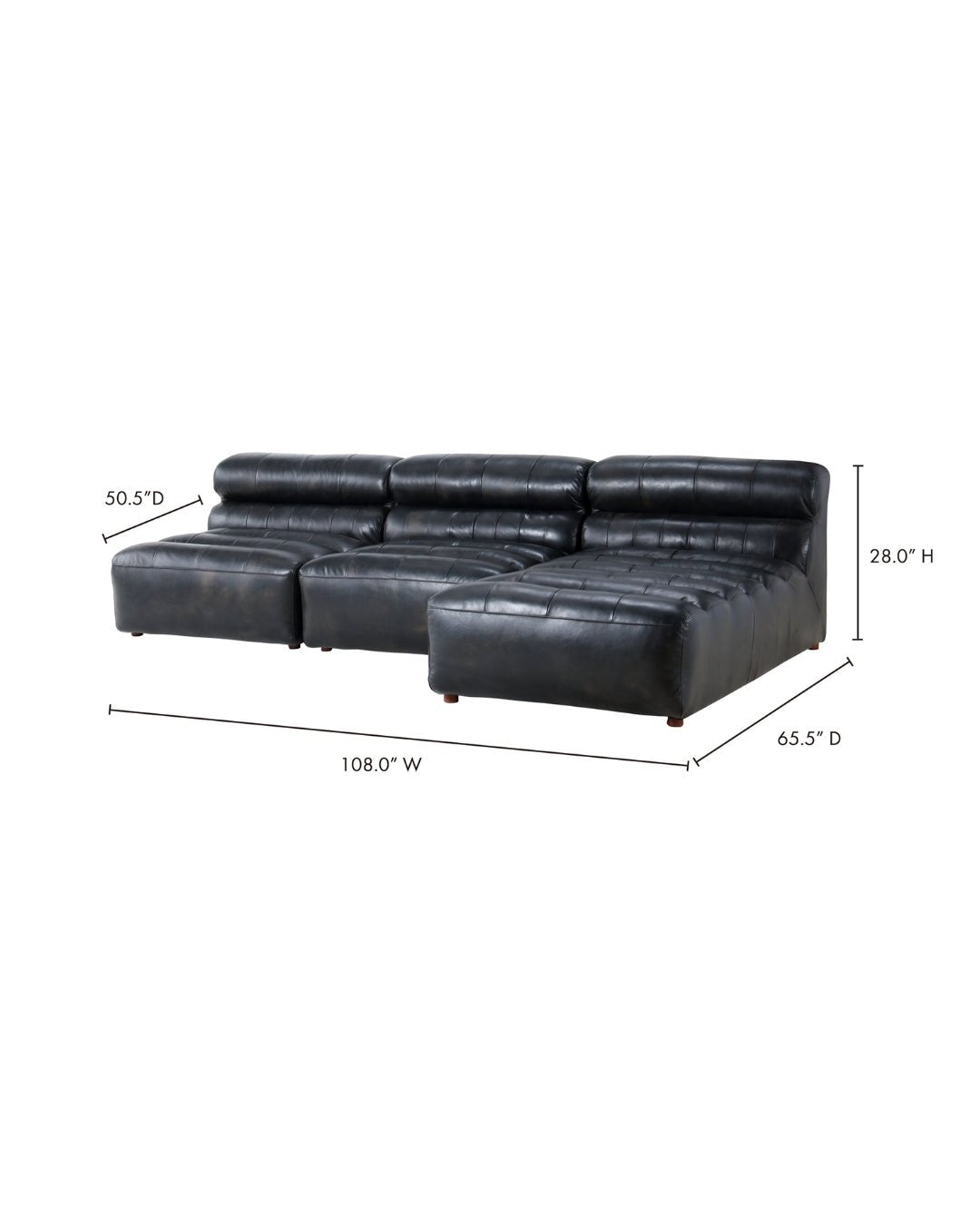 Rainor Leather Sectional - Sectionals - Hello Norden