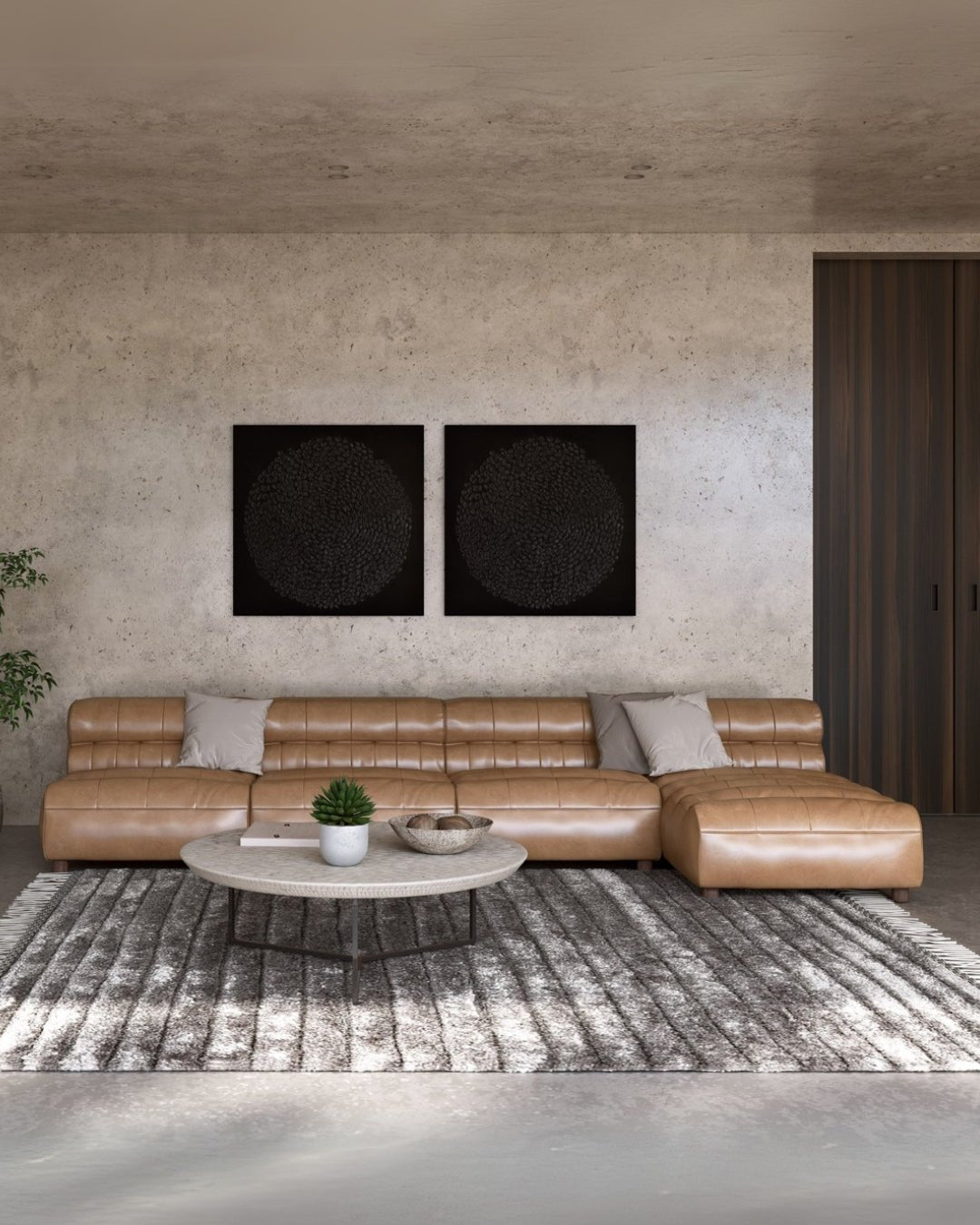 Rainor Leather Sectional - Sectionals - Hello Norden