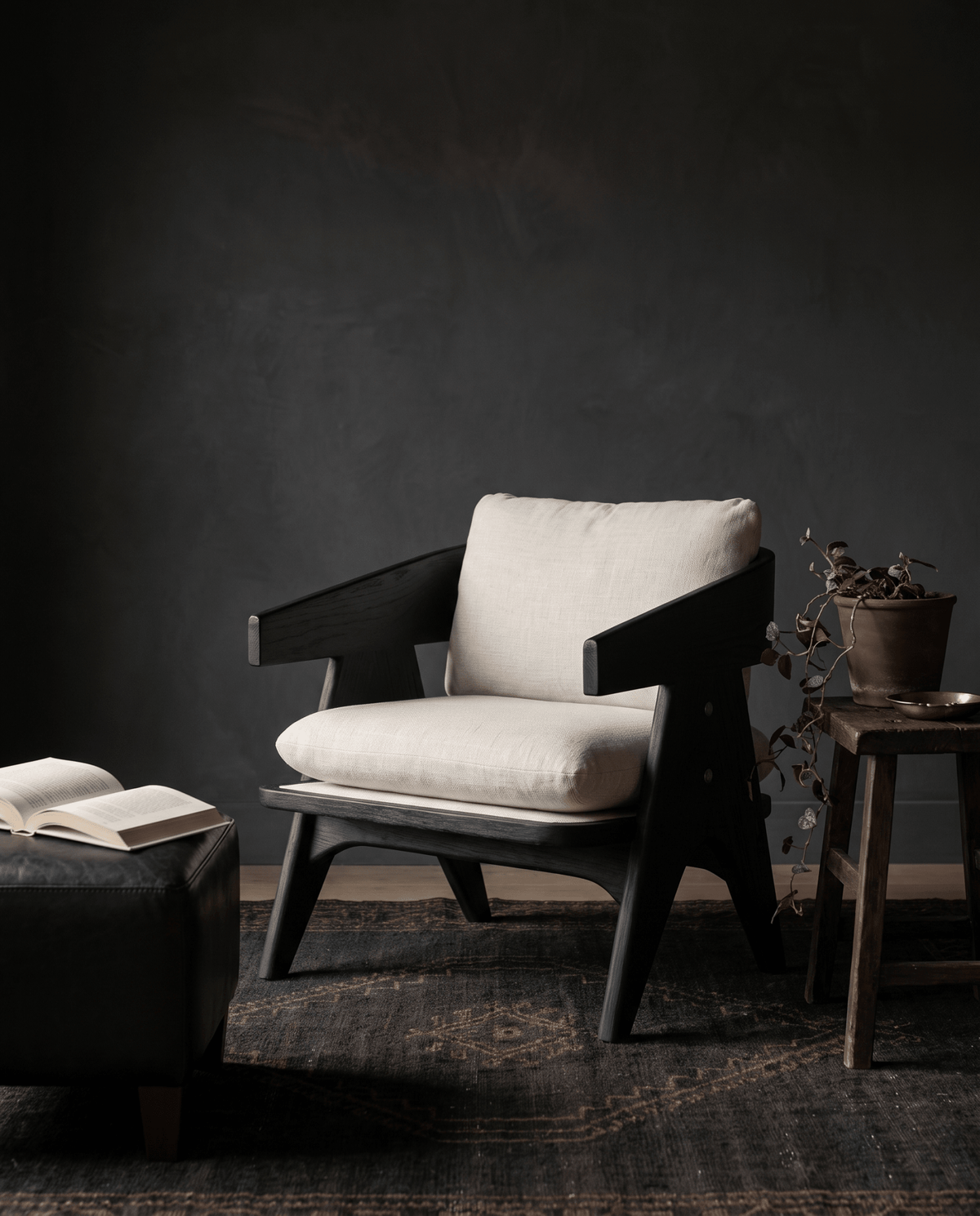 living room furniture modern mountain chair Hello Norden - Randi Accent Chair, styled in a modern rustic room