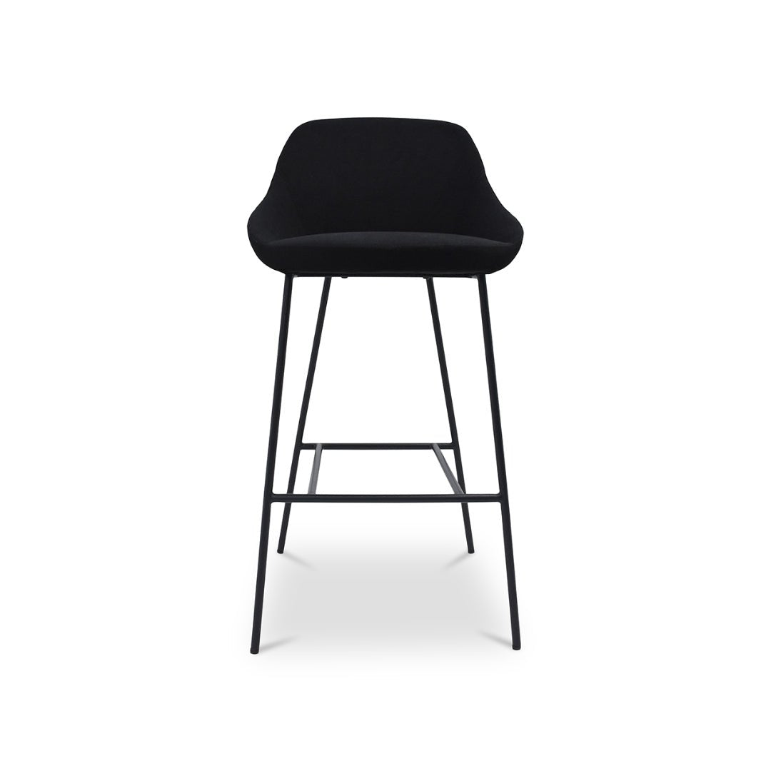 Rasmus Black Bar Chair - Bar Stools - Hello Norden