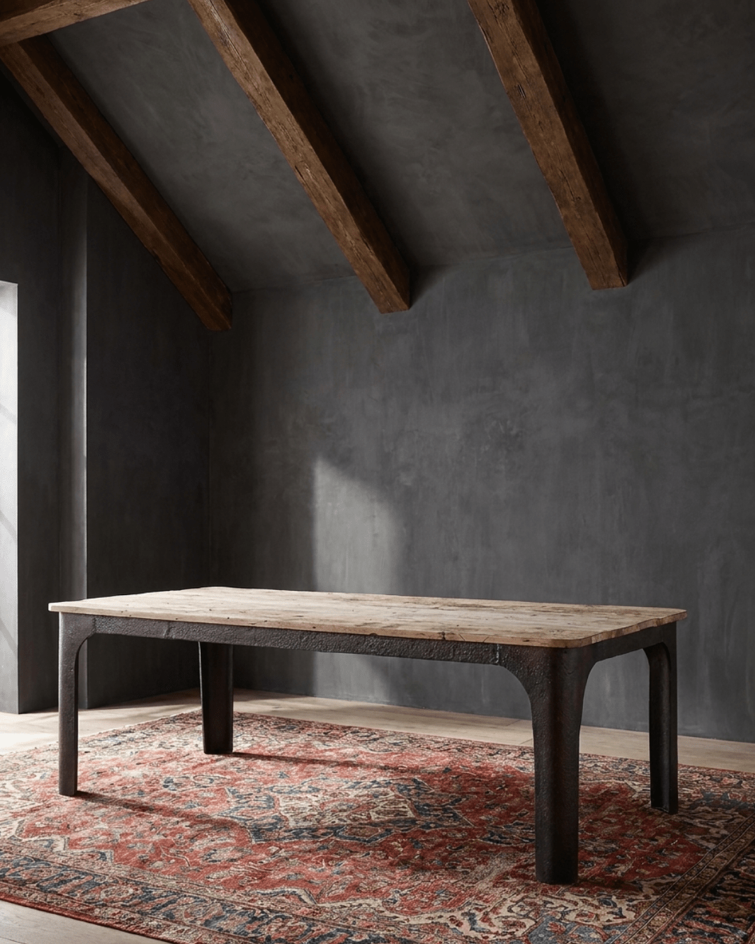 Finn Rustic Wood Dining Table - Dining Tables - Hello Norden