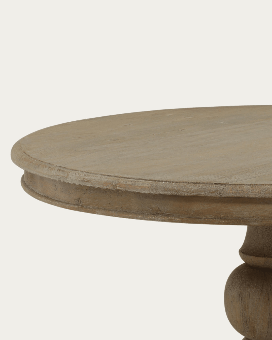 dining room furniture modern mountain mango wood dining table Hello Norden - Ingmar Round Dining Table, detail view