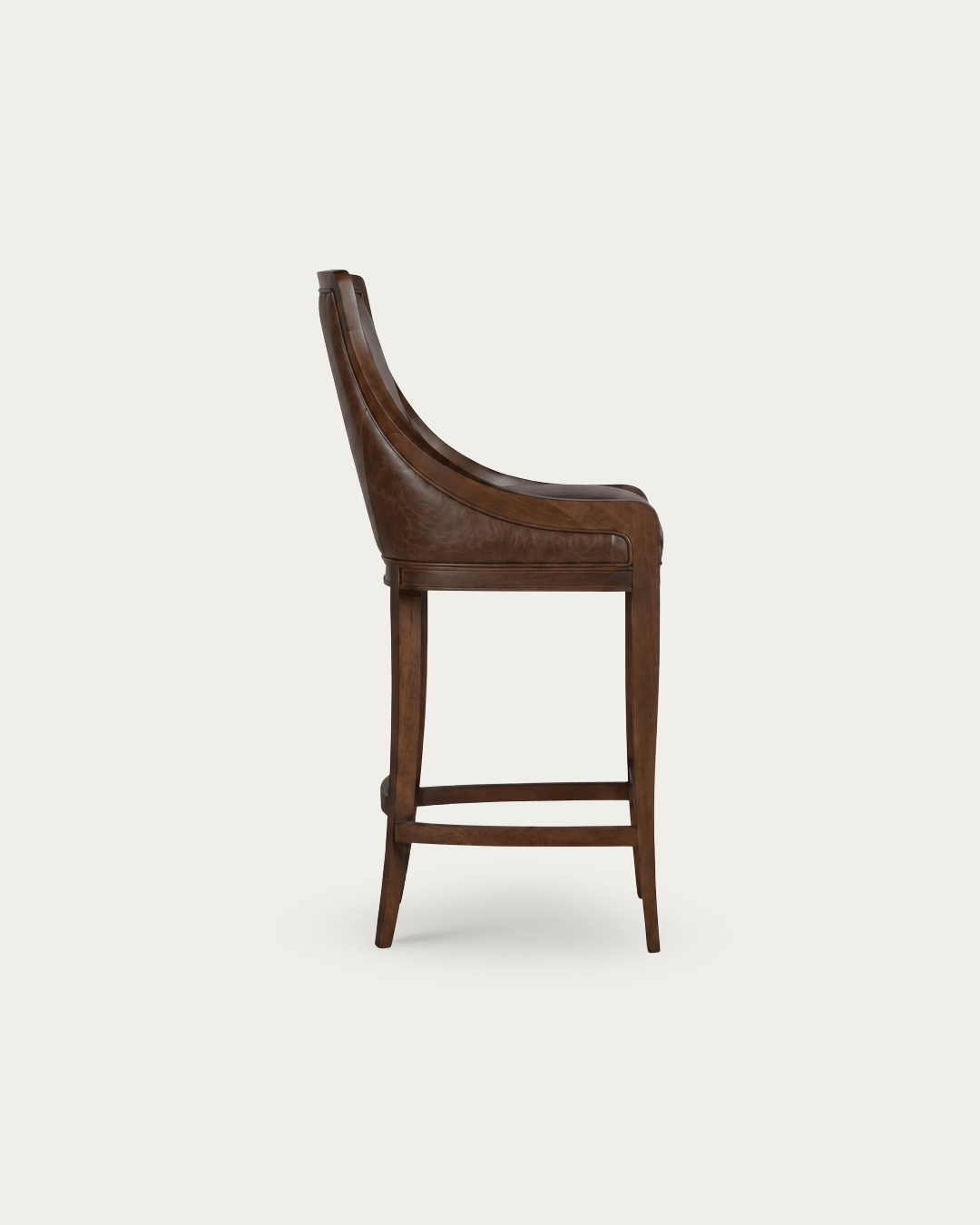 living room custom furniture modern mountain leather bar stool Hello Norden - Rurik Bar Stool in St Croix Holm Sweet Holm leather