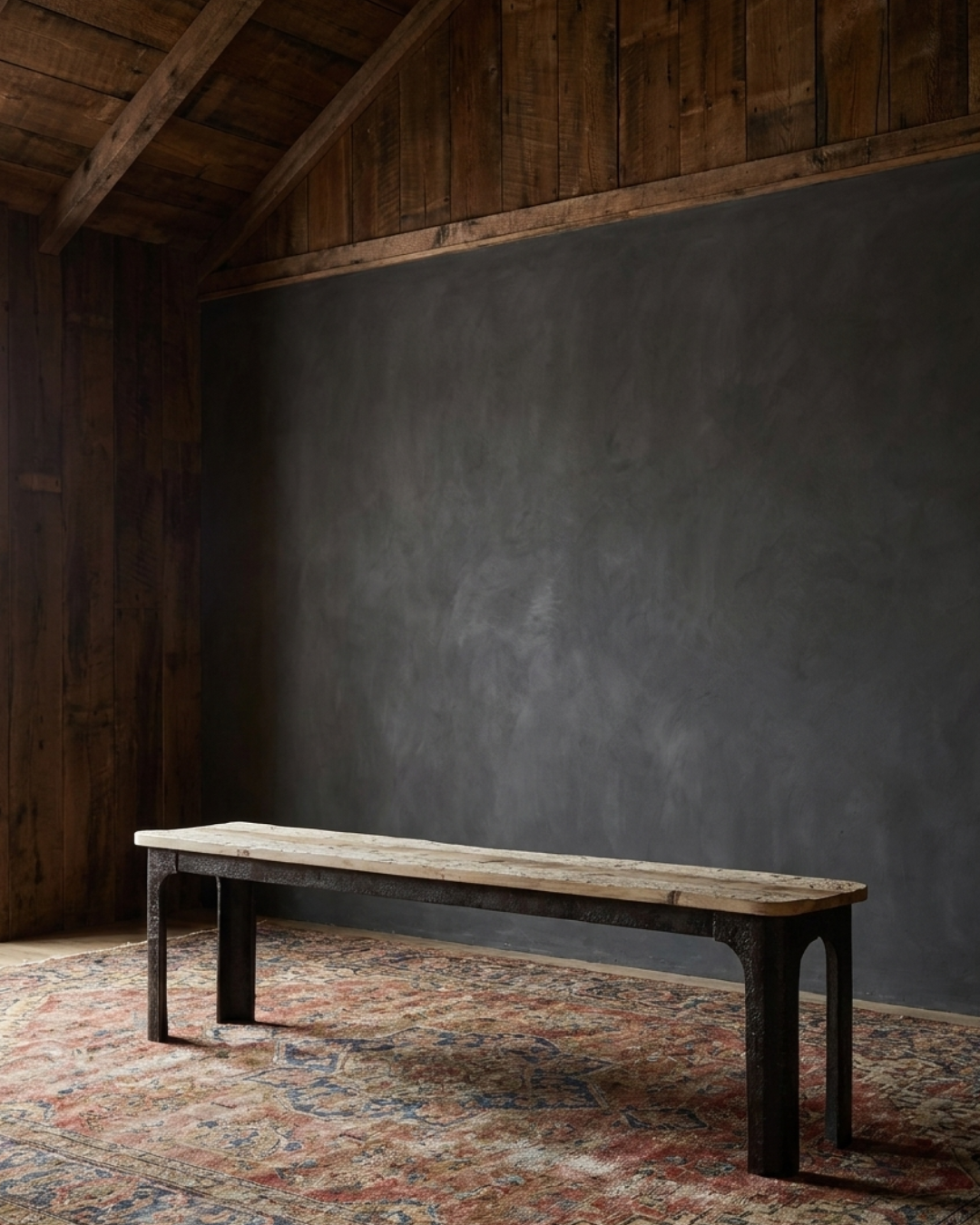 Finn Rustic Wood Bench - Stools & Benches - Hello Norden