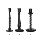 Sanna Carved Wood Taper Holders - Candle Holders - Hello Norden