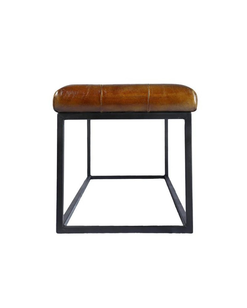Selma Leather Ottoman - Ottomans - Hello Norden