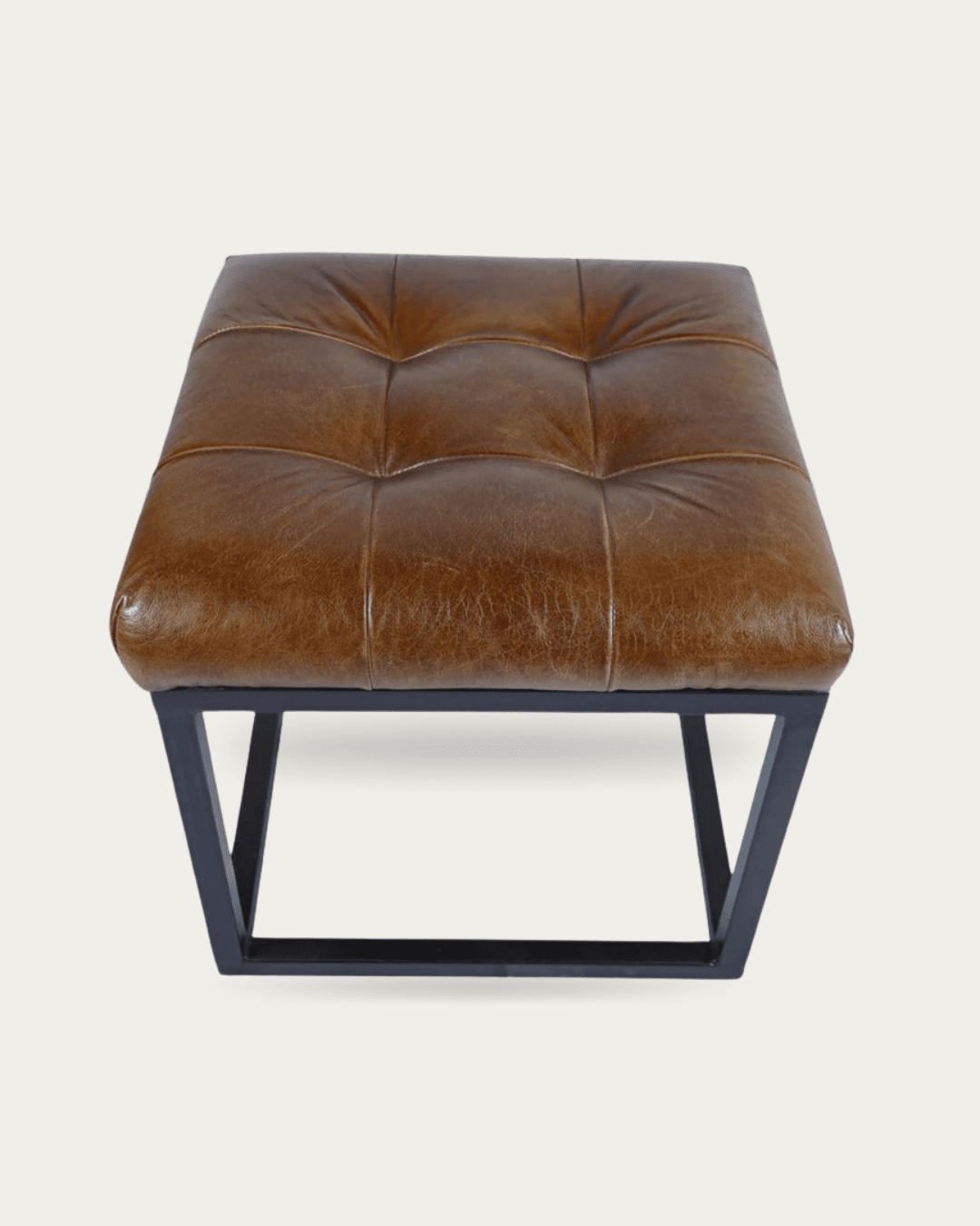 Selma Leather Ottoman Square - Ottomans - Hello Norden