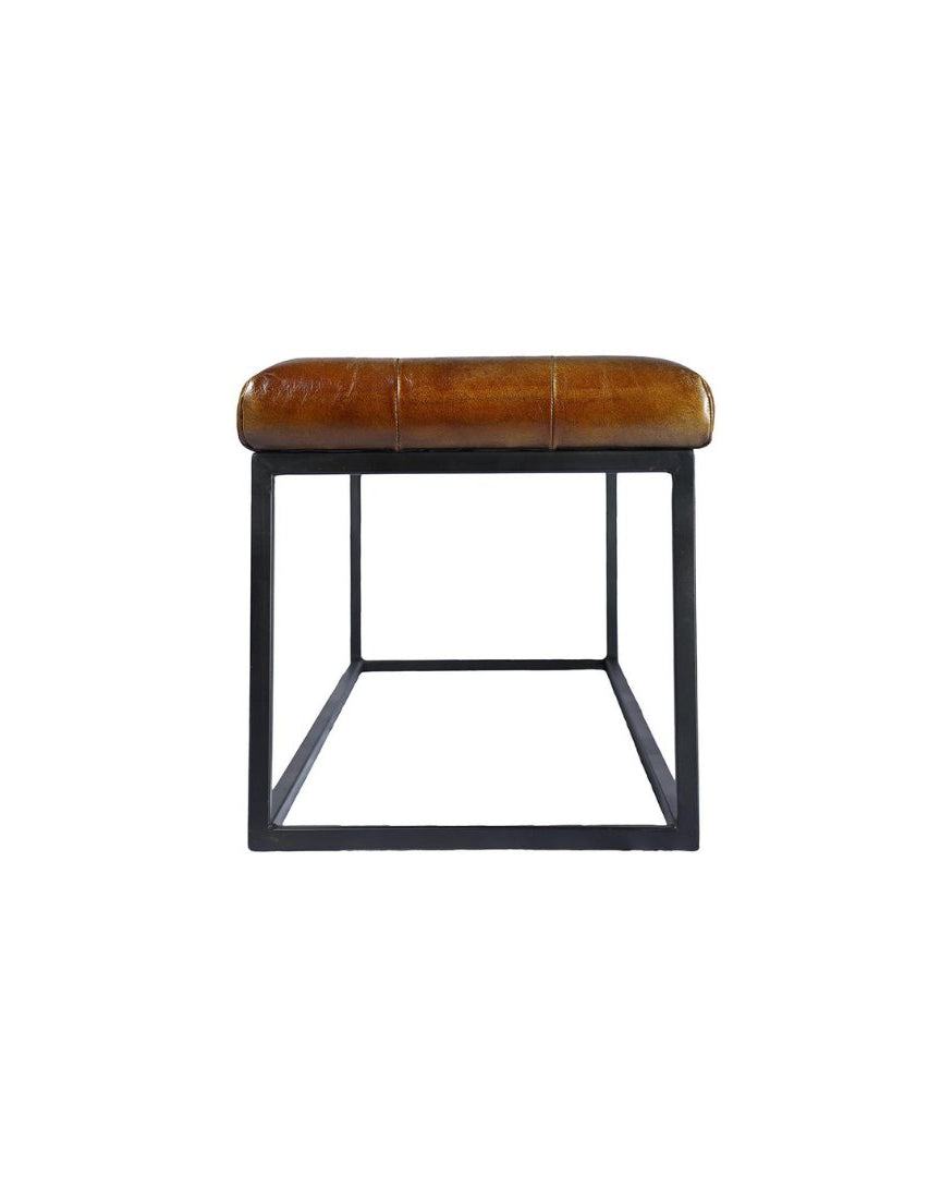 Selma Leather Ottoman Square - Ottomans - Hello Norden