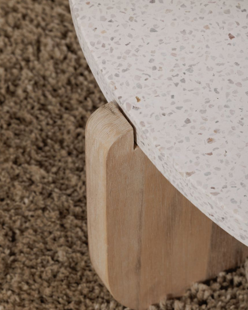 Signe Stone and Wood Coffee Table - Coffee Tables - Hello Norden