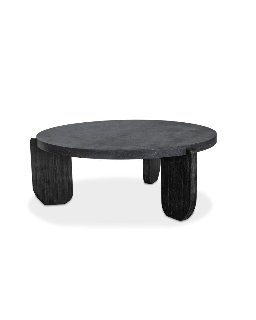 Signe Stone and Wood Coffee Table - Coffee Tables - Hello Norden