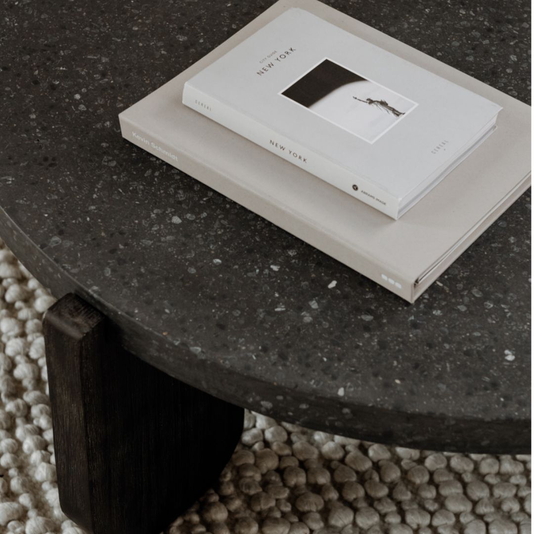 Signe Stone and Wood Coffee Table - Coffee Tables - Hello Norden