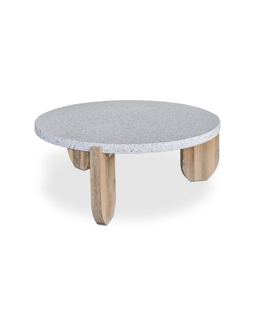 Signe Stone and Wood Coffee Table - Coffee Tables - Hello Norden