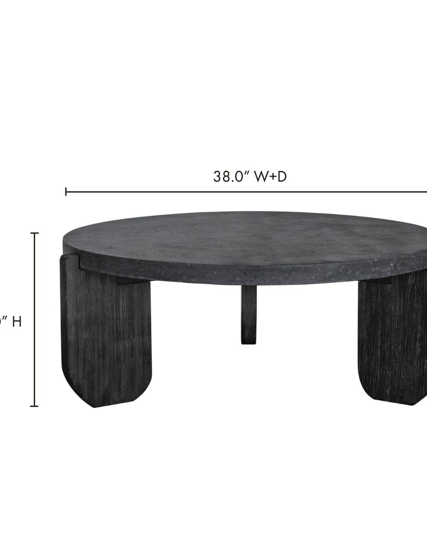 Signe Stone and Wood Coffee Table - Coffee Tables - Hello Norden