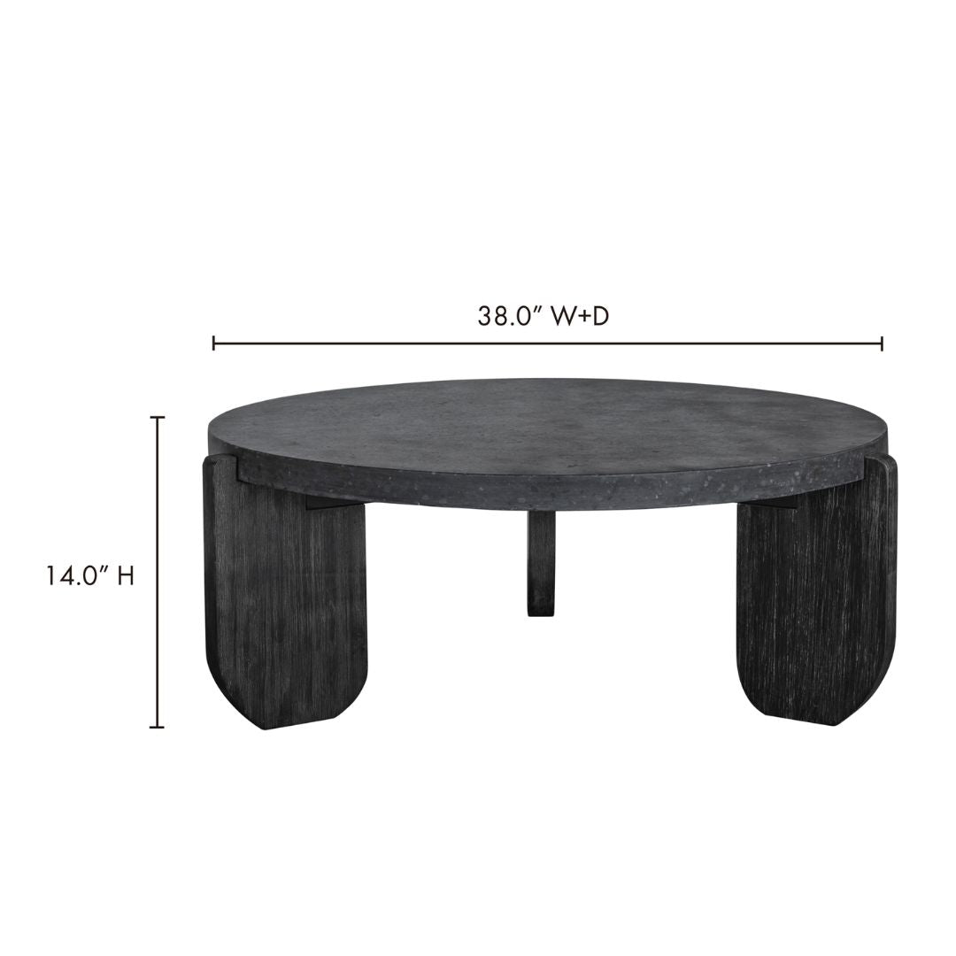 Signe Stone and Wood Coffee Table - Coffee Tables - Hello Norden