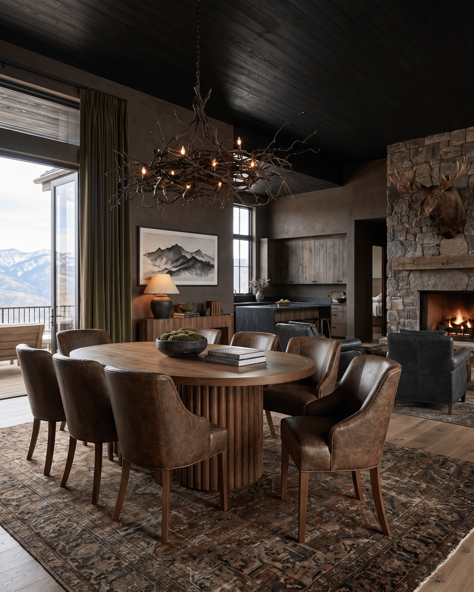 dining room furniture modern mountain dining chair Hello Norden - Soren Dining Chair, styled in a modern rustic room