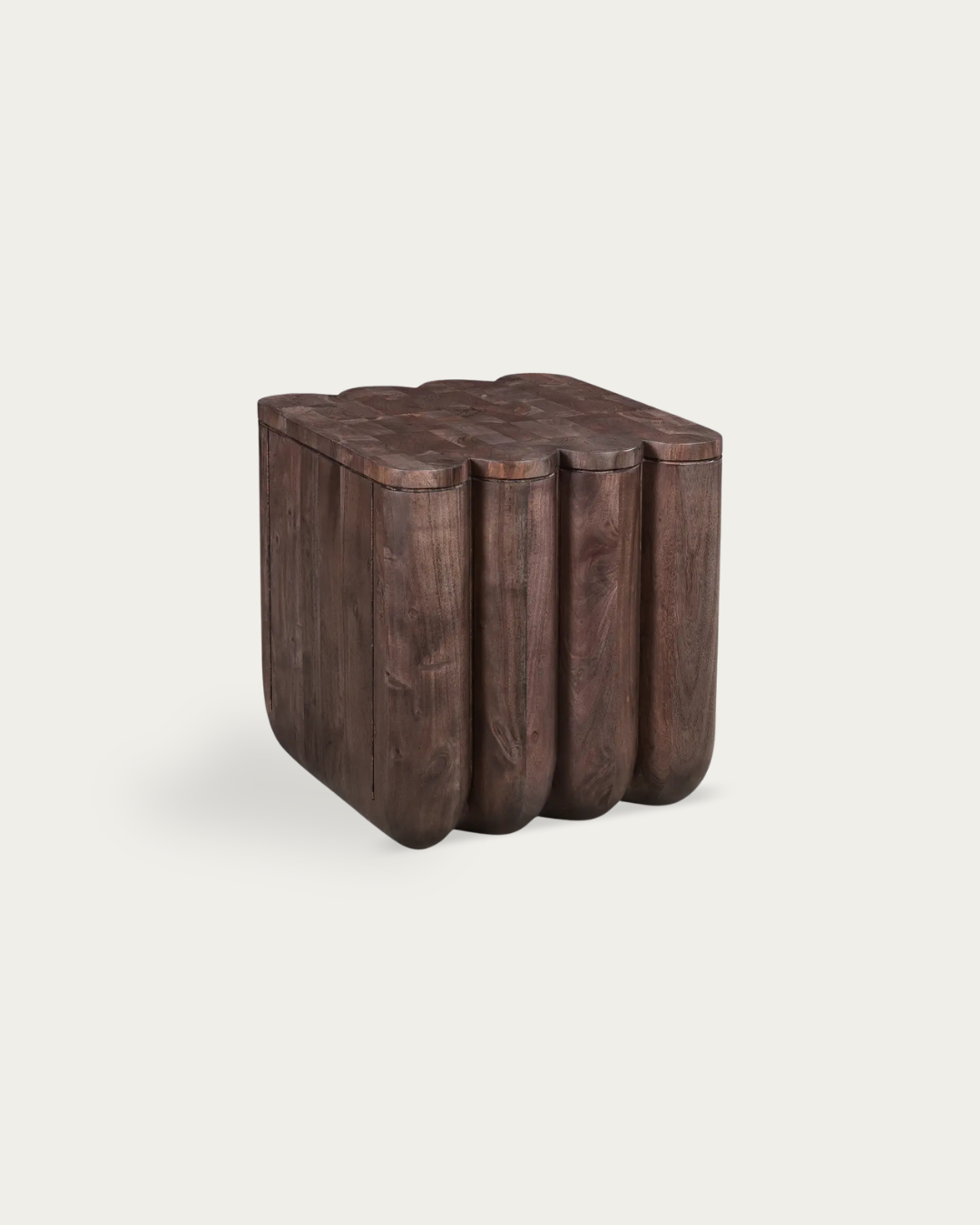 Bo Walnut Fluted End Table - Side Tables - Hello Norden