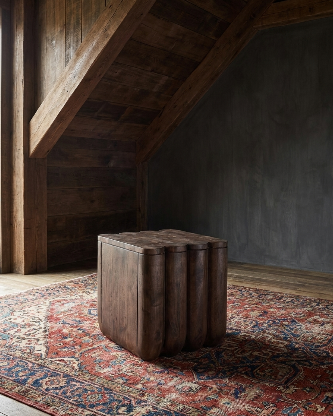Bo Walnut Fluted End Table - Side Tables - Hello Norden