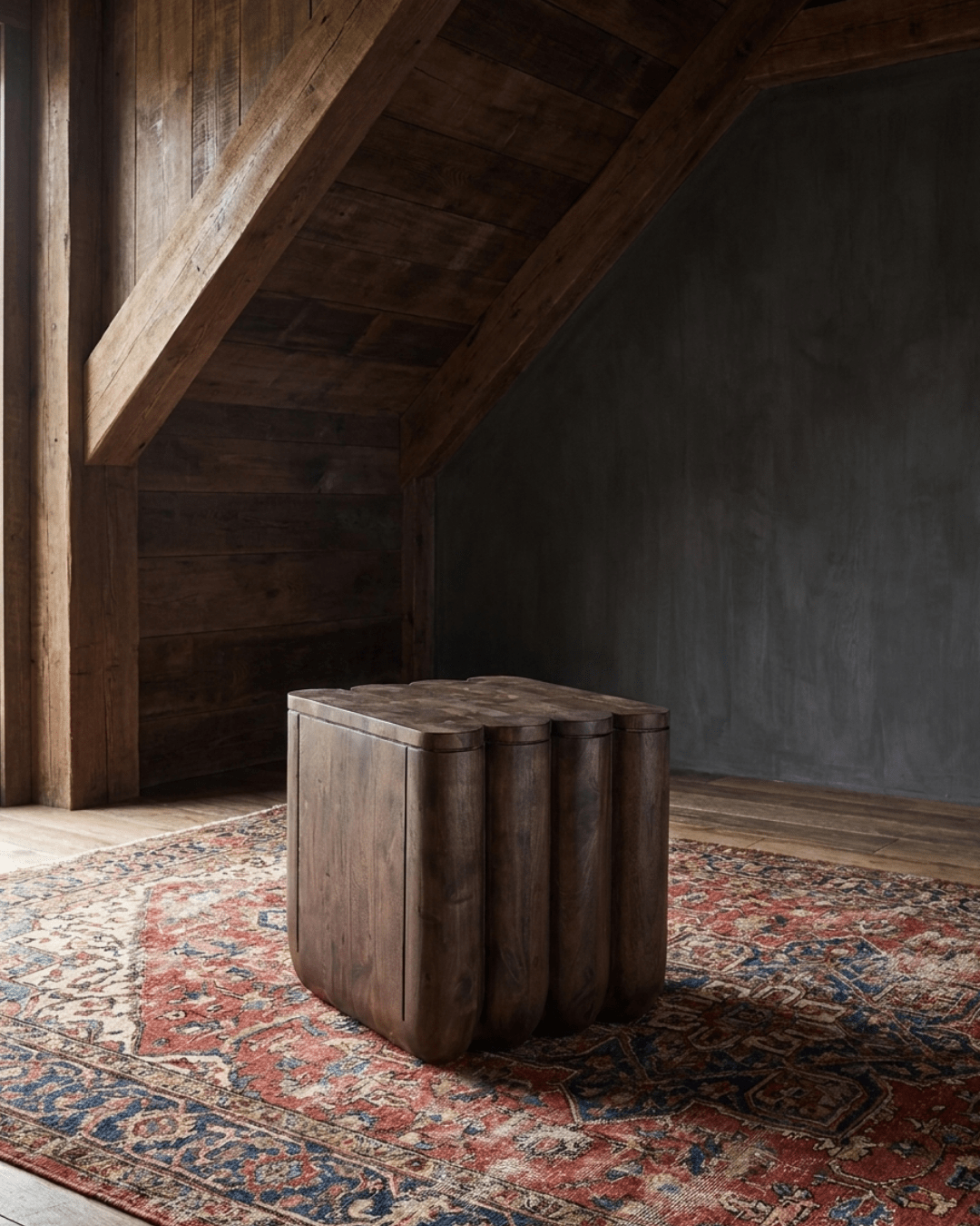 Bo Walnut Fluted End Table - Side Tables - Hello Norden