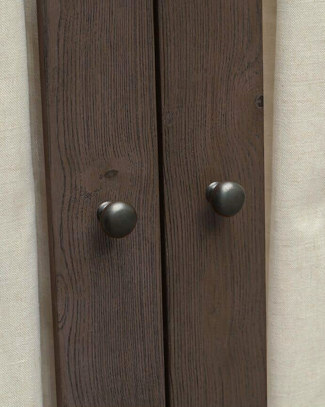 living room furniture modern mountain frame and door frame: solid ash cabinet Hello Norden - Olav Tall Cabinet Dark, detail view