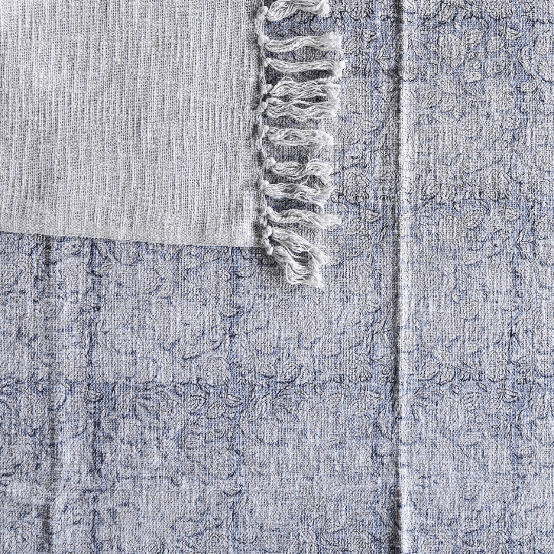 Sunniva Handloom Cotton Throw Block Print - Throw - Hello Norden