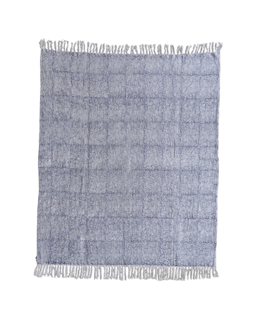 Sunniva Handloom Cotton Throw Block Print - Throw - Hello Norden