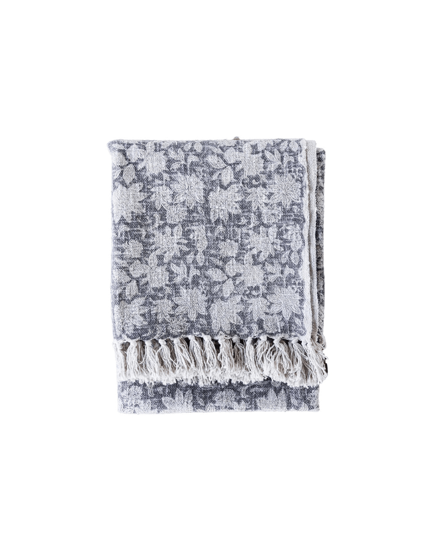 Sunniva Handloom Cotton Throw Block Print - Throw - Hello Norden