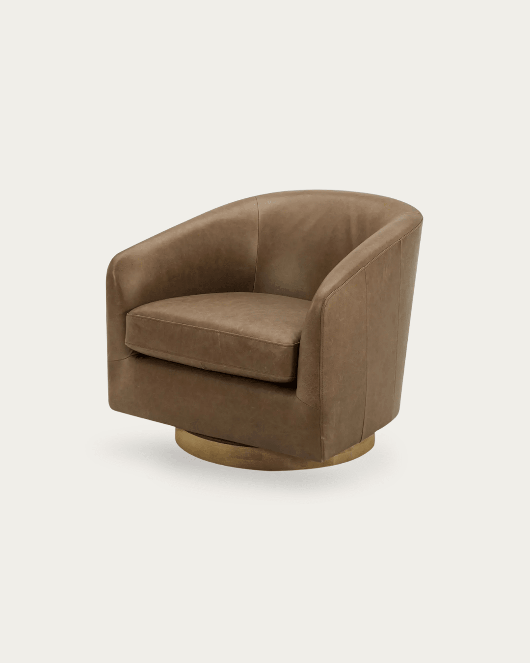 Eeva Leather Swivel Chair - Lounge Chairs - Hello Norden