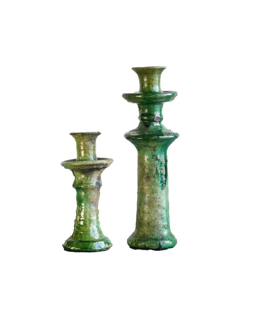 Tamegroute Green Candle Holder - Candle Holders - Hello Norden