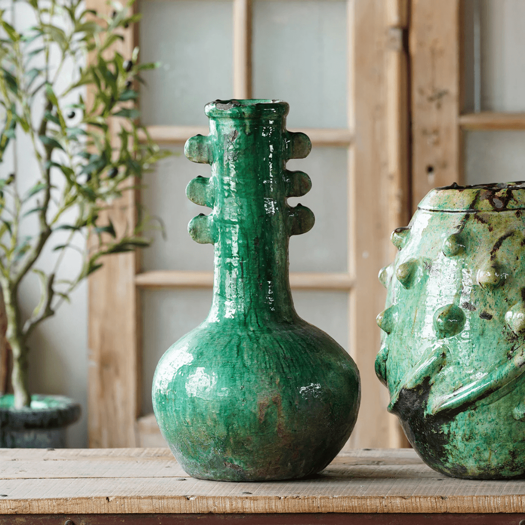 Tamegroute Green Vase - Vases - Hello Norden